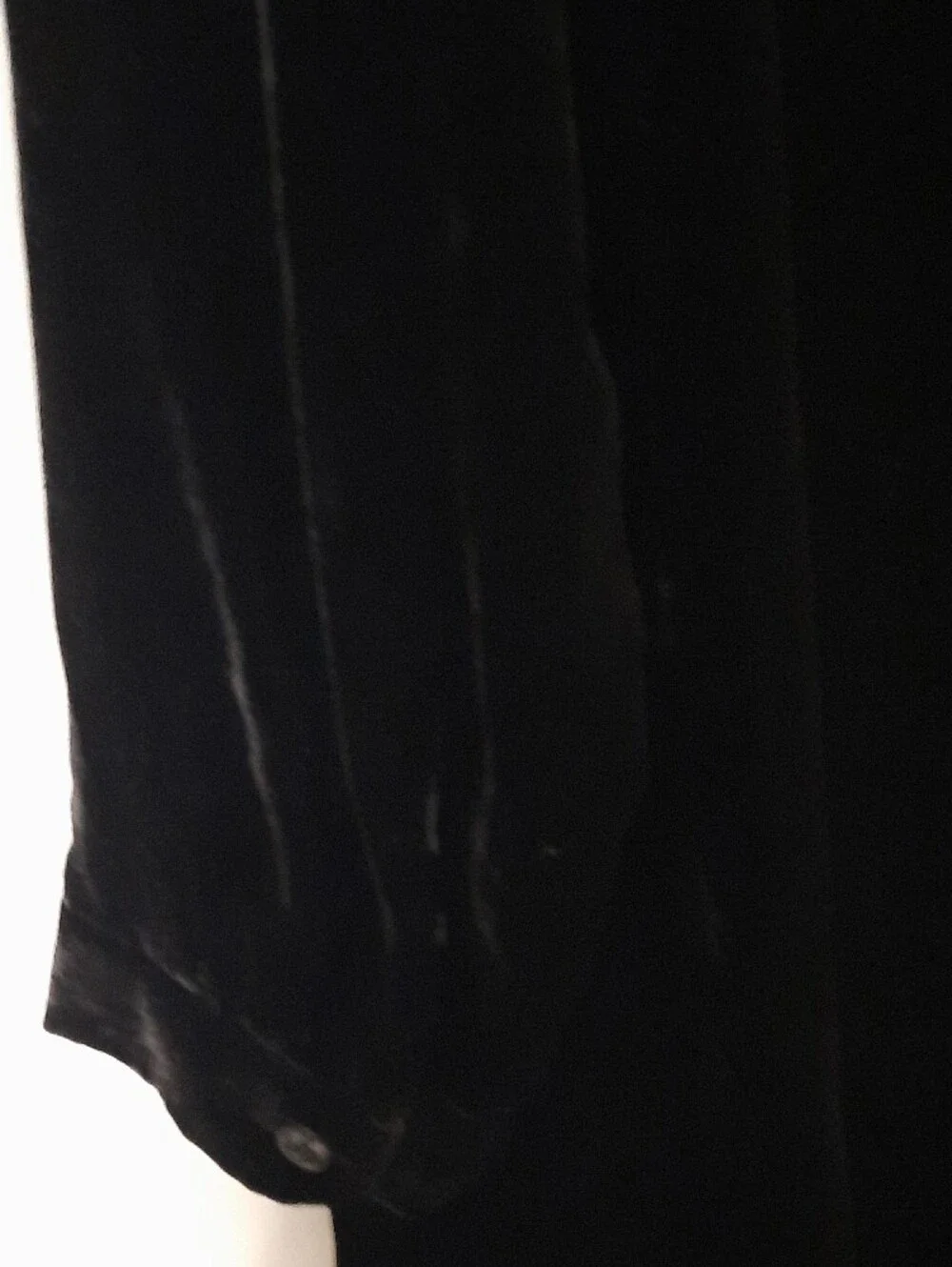 Eileen Fisher Black Velvet Long-Sleeve Shift Dress - Picture 11 of 11